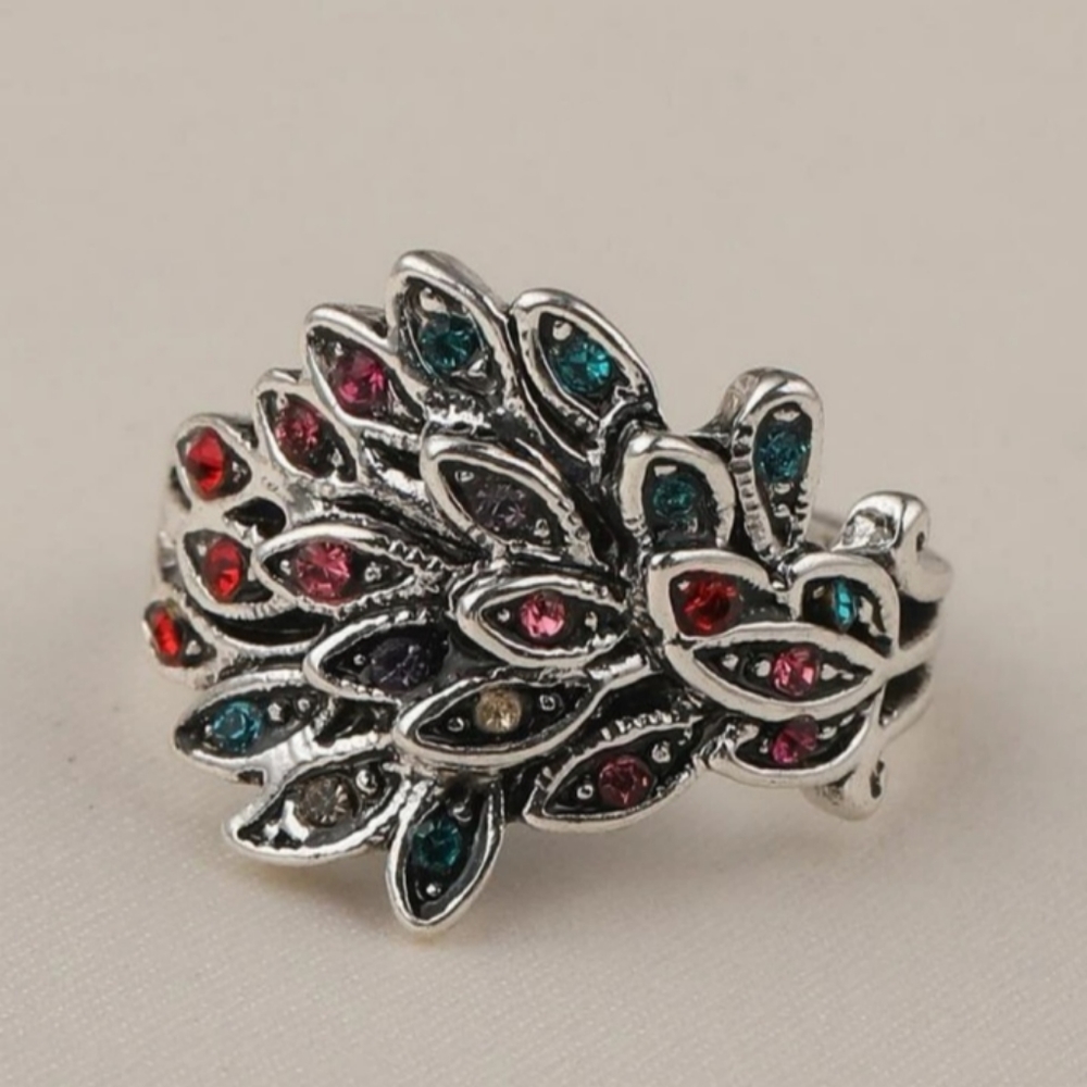 Multicolored Silver Ring!